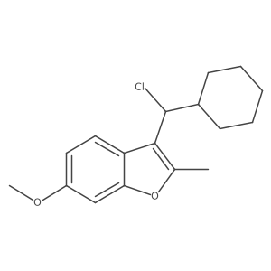 3-[Chloro(cyclohexyl)methyl]-6-methoxy-2-methyl-1-benzofuran结构式