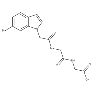 N-[(6-bromo-1H-indol-1-yl)acetyl]glycylglycine结构式