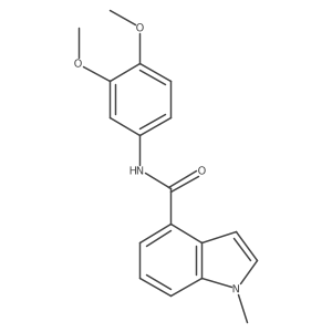 N-(3,4-dimethoxyphenyl)-1-methyl-1H-indole-4-carboxamide结构式