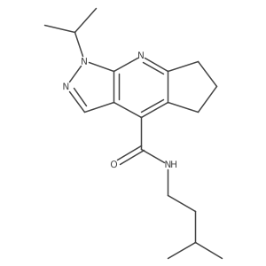 N-isopentyl-1-isopropyl-1,5,6,7-tetrahydrocyclopenta[b]pyrazolo[4,3-e]pyridine-4-carboxamide Structure