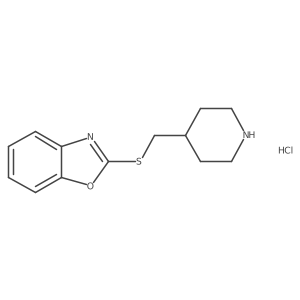 2-((Piperidin-4-ylmethyl)thio)benzo[d]oxazole hydrochloride结构式