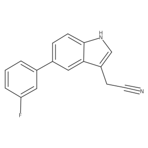 2-(5-(3-Fluorophenyl)-1H-indol-3-yl)acetonitrile结构式