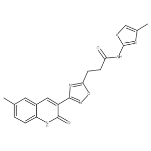 3-[3-(2-hydroxy-6-methylquinolin-3-yl)-1,2,4-oxadiazol-5-yl]-N-(4-methyl-1,3-thiazol-2-yl)propanamide Structure