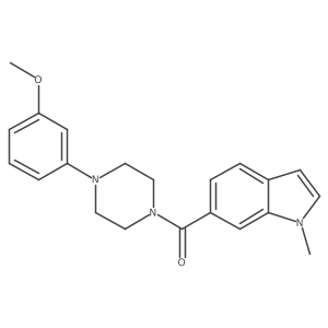[4-(3-methoxyphenyl)piperazin-1-yl](1-methyl-1H-indol-6-yl)methanone Structure