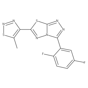 3-(2,5-Difluorophenyl)-6-(5-methyl-1,2,3-thiadiazol-4-yl)[1,2,4]triazolo[3,4-b][1,3,4]thiadiazole Structure