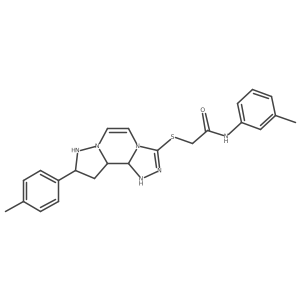 N-(3-methylphenyl)-2-{[11-(4-methylphenyl)-3,4,6,9,10-pentaazatricyclo[7.3.0.0^{2,6}]dodeca-1(12),2,4,7,10-pentaen-5-yl]sulfanyl}acetamide结构式