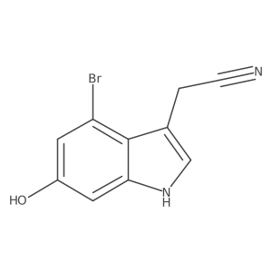 2-(4-Bromo-6-hydroxy-1H-indol-3-yl)acetonitrile结构式