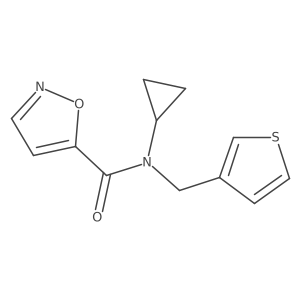 N-cyclopropyl-N-(thiophen-3-ylmethyl)isoxazole-5-carboxamide结构式
