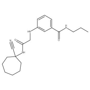 3-({[(1-cyanocycloheptyl)carbamoyl]methyl}amino)-N-propylbenzamide结构式