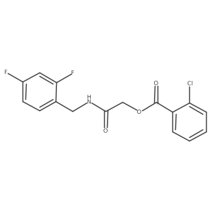 2-((2,4-Difluorobenzyl)amino)-2-oxoethyl 2-chlorobenzoate结构式