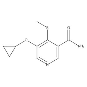 5-Cyclopropoxy-4-(methylthio)nicotinamide结构式