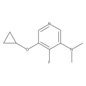 5-Cyclopropoxy-4-fluoro-N,N-dimethylpyridin-3-amine结构式