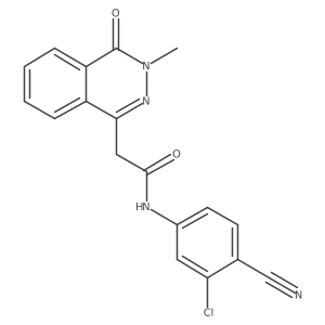 N-(3-chloro-4-cyano-phenyl)-2-(3-methyl-4-oxo-phthalazin-1-yl)acetamide结构式