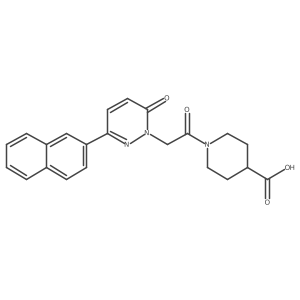 1-{[3-(naphthalen-2-yl)-6-oxopyridazin-1(6H)-yl]acetyl}piperidine-4-carboxylic acid Structure