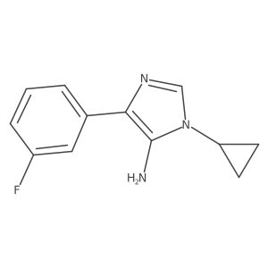1-Cyclopropyl-4-(3-fluorophenyl)-1H-imidazol-5-amine Structure