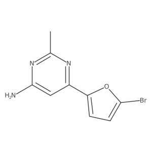 6-(5-Bromofuran-2-yl)-2-methylpyrimidin-4-amine Structure
