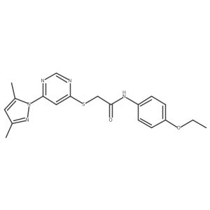 2-((6-(3,5-dimethyl-1H-pyrazol-1-yl)pyrimidin-4-yl)thio)-N-(4-ethoxyphenyl)acetamide Structure