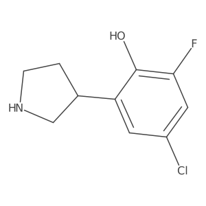 Phenol, 4-chloro-2-fluoro-6-(3-pyrrolidinyl)- Structure