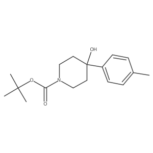 1-Boc-4-hydroxy-4-(4-methylphenyl)piperidine结构式