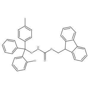 Carbamic acid, N-[(2-chlorophenyl)(4-methylphenyl)phenylmethoxy]-, 9H-fluoren-9-ylmethyl ester Structure