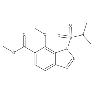 1-Dimethylsulfamoyl-7-methoxy-1H-indazole-6-carboxylic acid methyl ester结构式