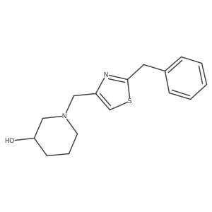 1-[(2-Benzyl-1,3-thiazol-4-yl)methyl]piperidin-3-ol Structure