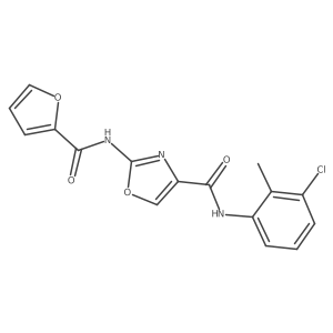 N-(3-chloro-2-methylphenyl)-2-(furan-2-amido)-1,3-oxazole-4-carboxamide Structure