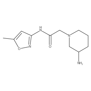 2-(3-aminopiperidin-1-yl)-N-(5-methylisoxazol-3-yl)acetamide结构式