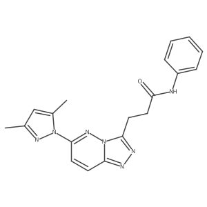 3-[6-(3,5-dimethyl-1H-pyrazol-1-yl)[1,2,4]triazolo[4,3-b]pyridazin-3-yl]-N-phenylpropanamide Structure