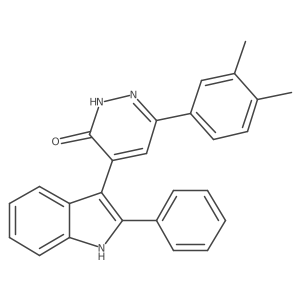 6-(3,4-Dimethylphenyl)-4-(2-phenyl-1H-indol-3-yl)pyridazin-3(2H)-one Structure