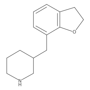 3-[(2,3-Dihydro-1-benzofuran-7-yl)methyl]piperidine结构式