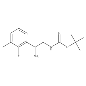 tert-butyl N-[2-amino-2-(2-fluoro-3-methylphenyl)ethyl]carbamate结构式