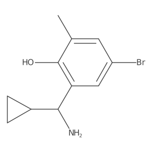 2-[Amino(cyclopropyl)methyl]-4-bromo-6-methylphenol结构式