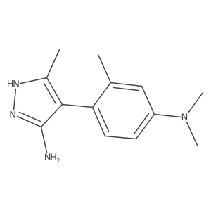 4-[4-(Dimethylamino)-2-methylphenyl]-5-methyl-1H-pyrazol-3-amine结构式