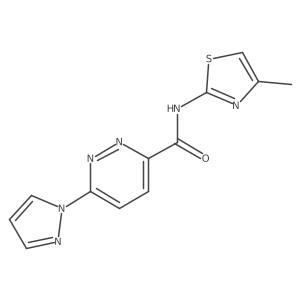 N-(4-methylthiazol-2-yl)-6-(1H-pyrazol-1-yl)pyridazine-3-carboxamide Structure