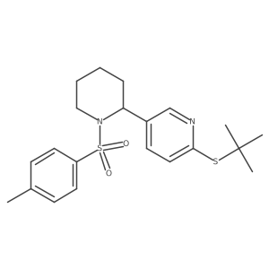 2-(tert-Butylthio)-5-(1-tosylpiperidin-2-yl)pyridine结构式