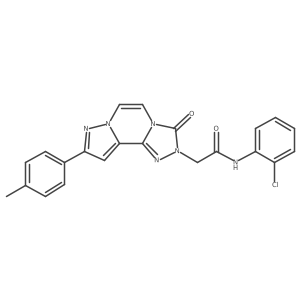 N-(2-chlorophenyl)-2-[11-(4-methylphenyl)-5-oxo-3,4,6,9,10-pentazatricyclo[7.3.0.02,6]dodeca-1(12),2,7,10-tetraen-4-yl]acetamide结构式