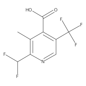 2-(Difluoromethyl)-3-methyl-5-(trifluoromethyl)pyridine-4-carboxylic acid Structure