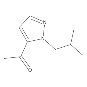 1-[1-(2-methylpropyl)-1H-pyrazol-5-yl]ethan-1-one Structure