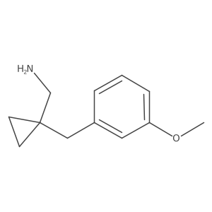 (1-(3-Methoxybenzyl)cyclopropyl)methanamine结构式