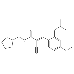 2-cyano-3-[4-methoxy-2-(propan-2-yloxy)phenyl]-N-[(oxolan-2-yl)methyl]prop-2-enamide Structure