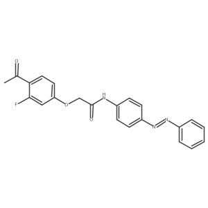 Acetamide, 2-(4-acetyl-3-fluorophenoxy)-N-[4-(2-phenyldiazenyl)phenyl]- Structure