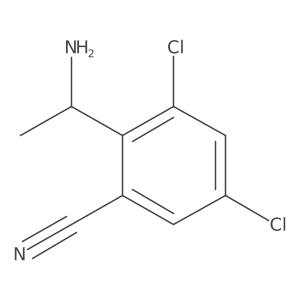 2-(1-Aminoethyl)-3,5-dichlorobenzonitrile结构式