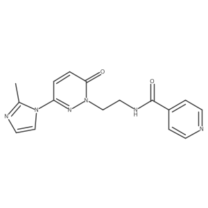 N-(2-(3-(2-methyl-1H-imidazol-1-yl)-6-oxopyridazin-1(6H)-yl)ethyl)isonicotinamide结构式