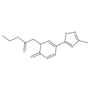 ethyl [5-(3-methyl-1,2,4-oxadiazol-5-yl)-2-oxopyridin-1(2H)-yl]acetate结构式