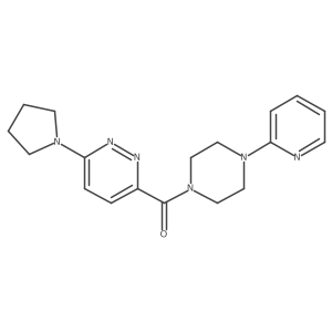 (4-(Pyridin-2-yl)piperazin-1-yl)(6-(pyrrolidin-1-yl)pyridazin-3-yl)methanone Structure