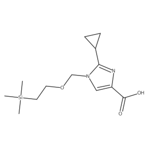 2-Cyclopropyl-1-[[2-(trimethylsilyl)ethoxy]methyl]-1H-imidazole-4-carboxylic acid Structure