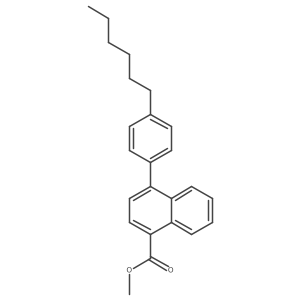 Methyl 4-(4-hexylphenyl)-1-naphthoate结构式