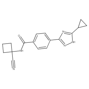 N-(1-cyanocyclobutyl)-4-(5-cyclopropyl-1H-1,2,4-triazol-3-yl)benzamide Structure