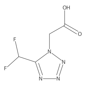 2-[5-(difluoromethyl)-1H-1,2,3,4-tetrazol-1-yl]acetic acid结构式